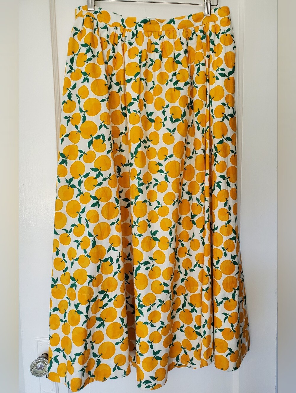Maeve Jacie Poplin Printed Maxi Skirt L